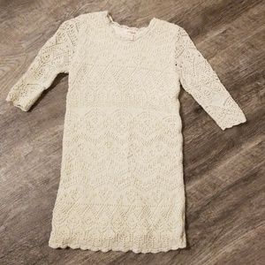 Cream Sparkle Knit Sweater Dress | Poshmark